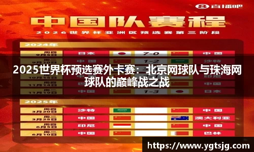 2025世界杯预选赛外卡赛：北京网球队与珠海网球队的巅峰战之战