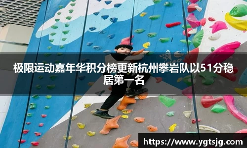 极限运动嘉年华积分榜更新杭州攀岩队以51分稳居第一名